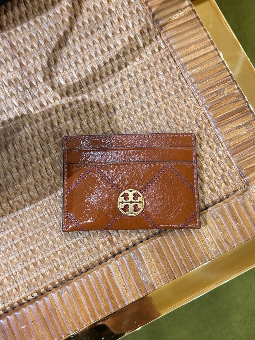 NWT❤️Tory Burch Willa Shine Slim Card Case Holder in Java Brown 169923 Gift - Picture 5 of 5